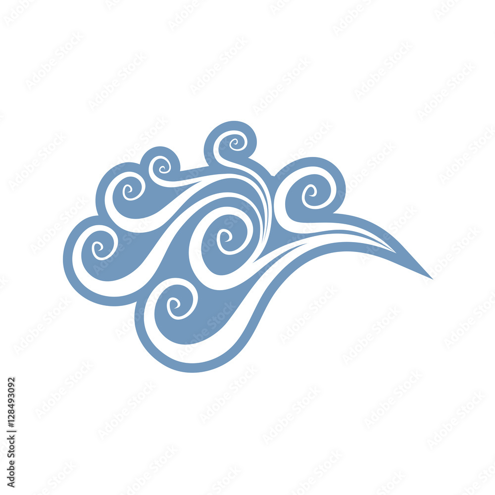 Fototapeta premium ocean waves icon