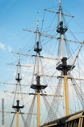 Old sailing ship mast