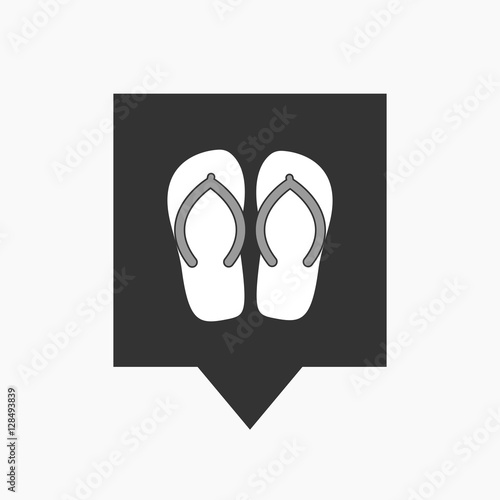 Isolated tooltip with   a pair of flops