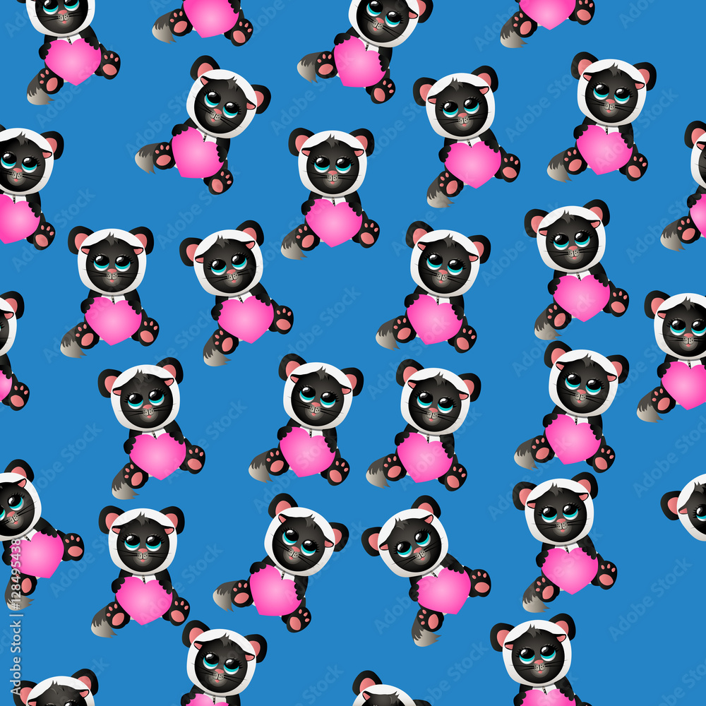 Obraz premium cat in panda costume