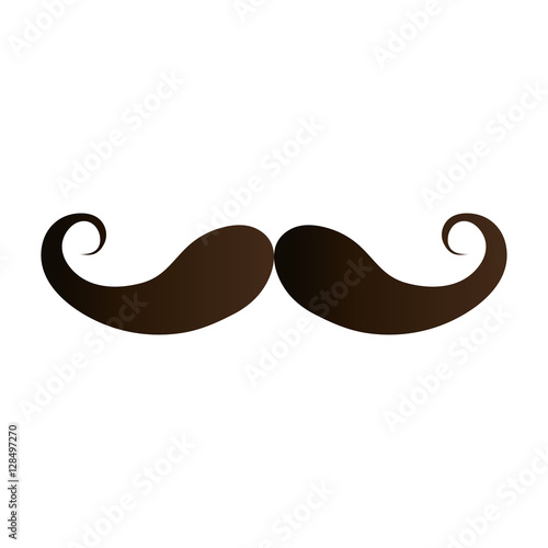 mustache hipster style icon vector illustration design