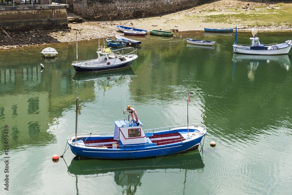 Fishing boats in San Vicente de la Barquera, Spain Fishing boats in San Vicente de la Barquera, Spain