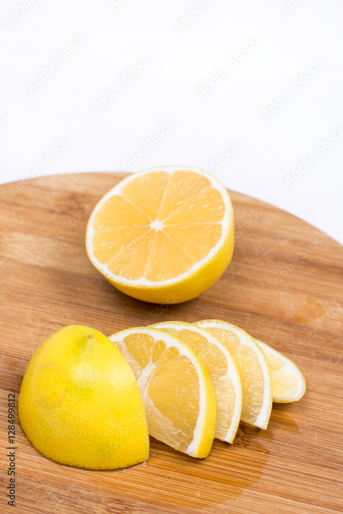 Closeup macro lemon slices citrus Closeup macro lemon slices citrus