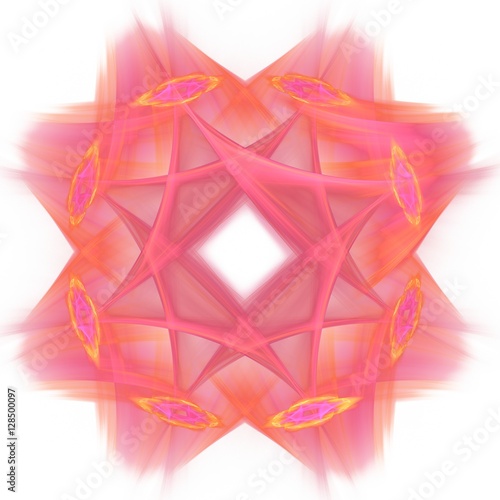 Abstract fractal with a pink pattern