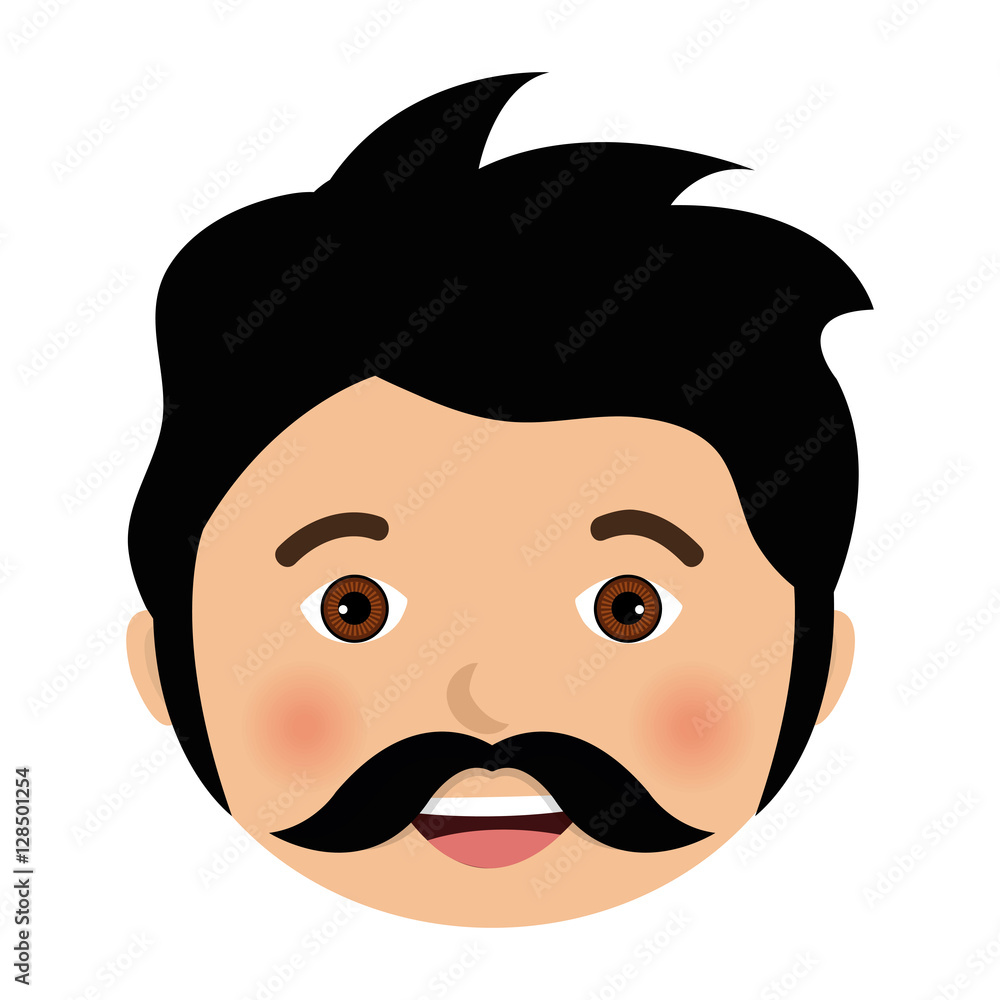 head man character icon vector illustration design head man character icon vector illustration design
