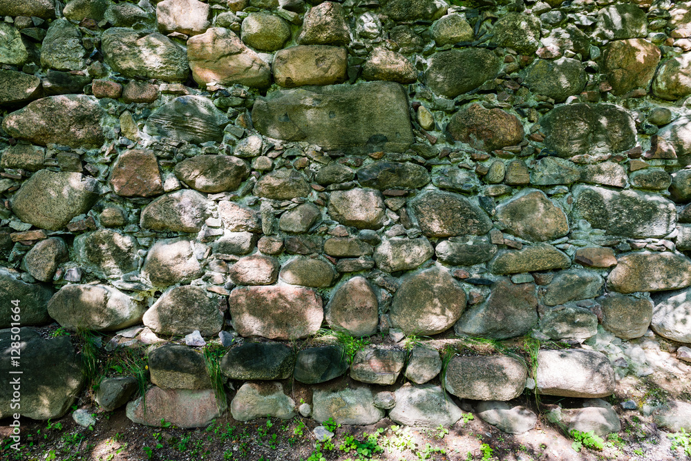 ancient stone brick wall