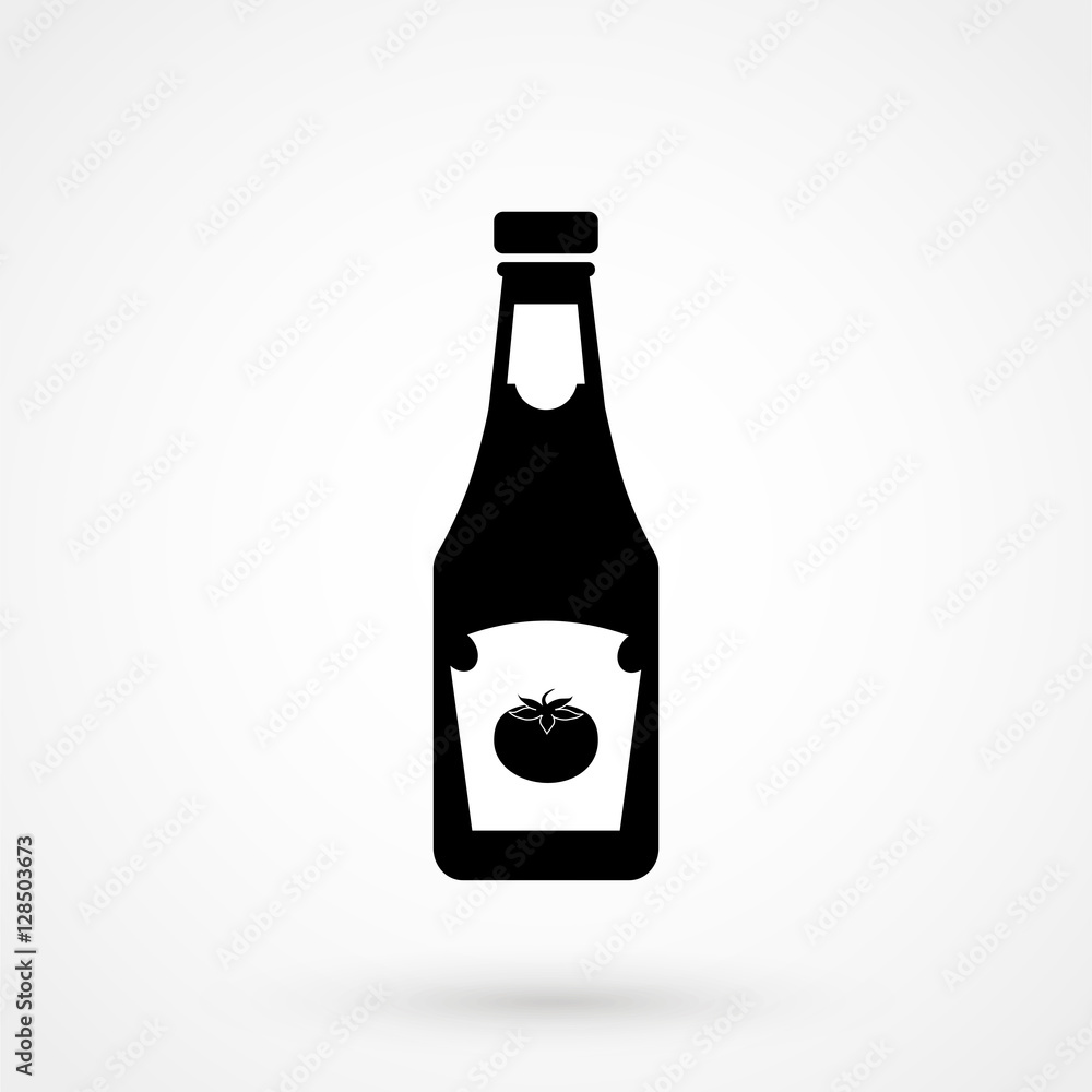 Ketchup icon. Vector Illustration Ketchup icon. Vector Illustration