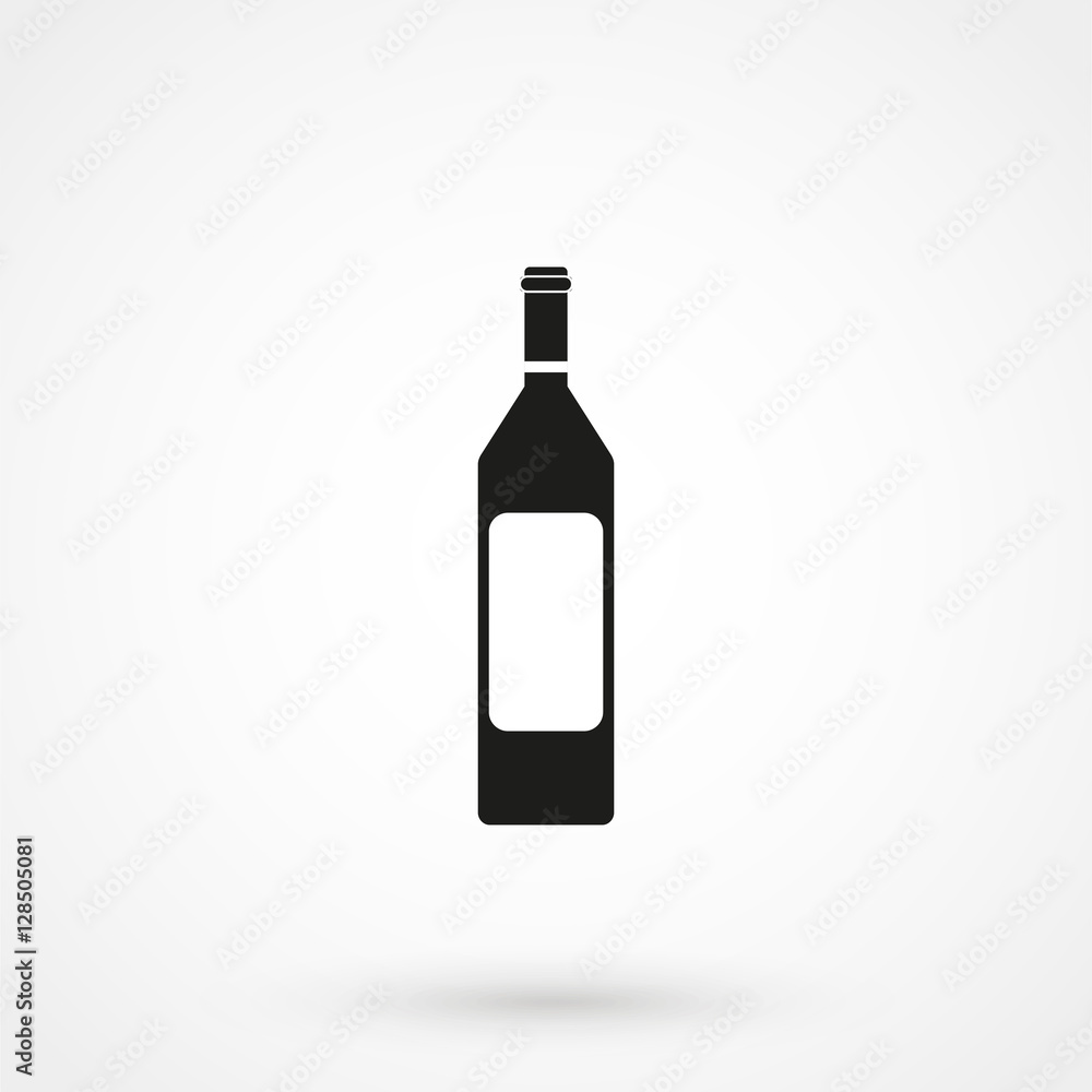 Wine icon Vector Illustration on the white background. Wine icon Vector Illustration on the white background.