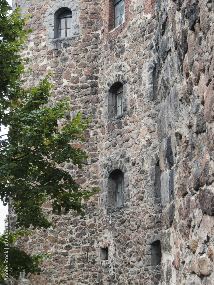 fragment of old city stone wall