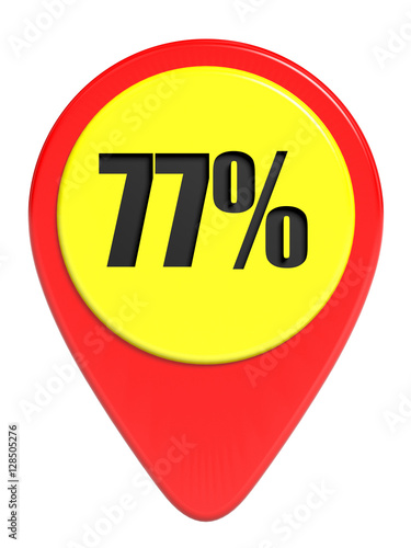 Free Download Discount 77 percent off. 3D illustration on white background. - GFXLoad
