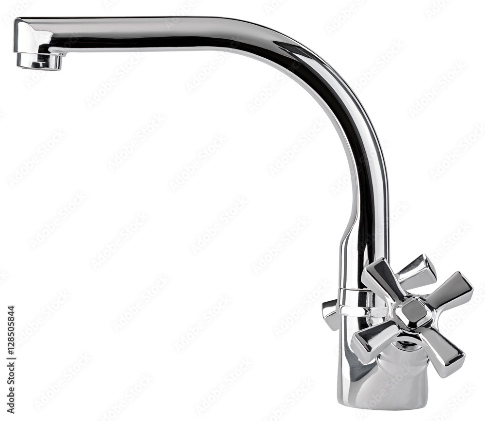 The water tap, faucet for the bathroom and kitchen mixer, isolat