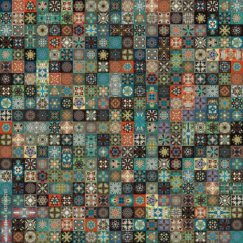 Seamless pattern. Vintage decorative elements. Hand drawn background. Islam, Arabic, Indian, ottoman motifs. Perfect for printing on fabric or paper.