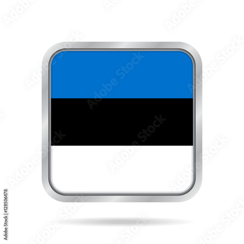 flag of Estonia, shiny metallic gray square button Free Download flag of Estonia, shiny metallic gray square button - GFXLoad