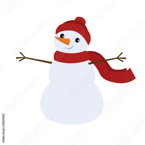 Simple smiling snowman