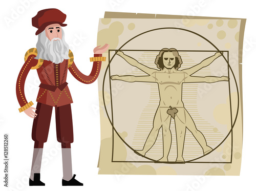 da vinci vitruvian man drawing