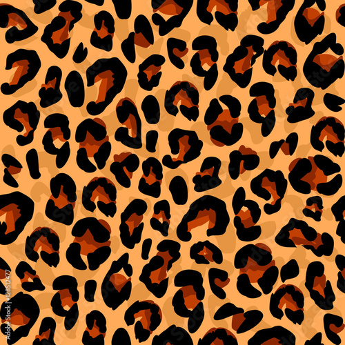 seamless pattern with texture coloring leopard
