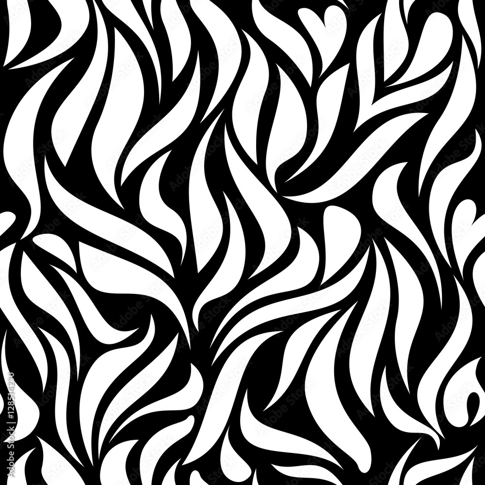 Seamless pattern with white tracery on black background Seamless pattern with white tracery on black background