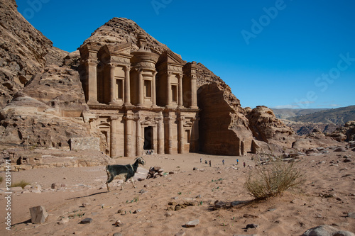 The Monastery (al Deir) rock carving at Petra, Jordan