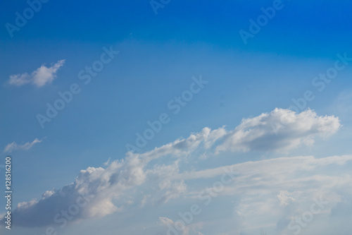 white cloud with clear blue sky background © sontaya