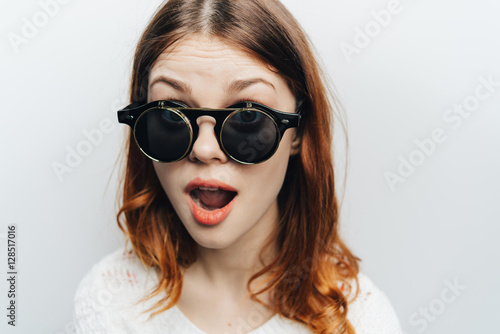 Portrait of a girl in glasses 