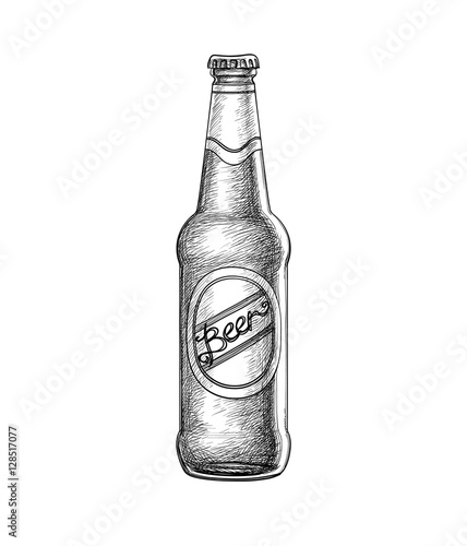 Beer bottle isolated 