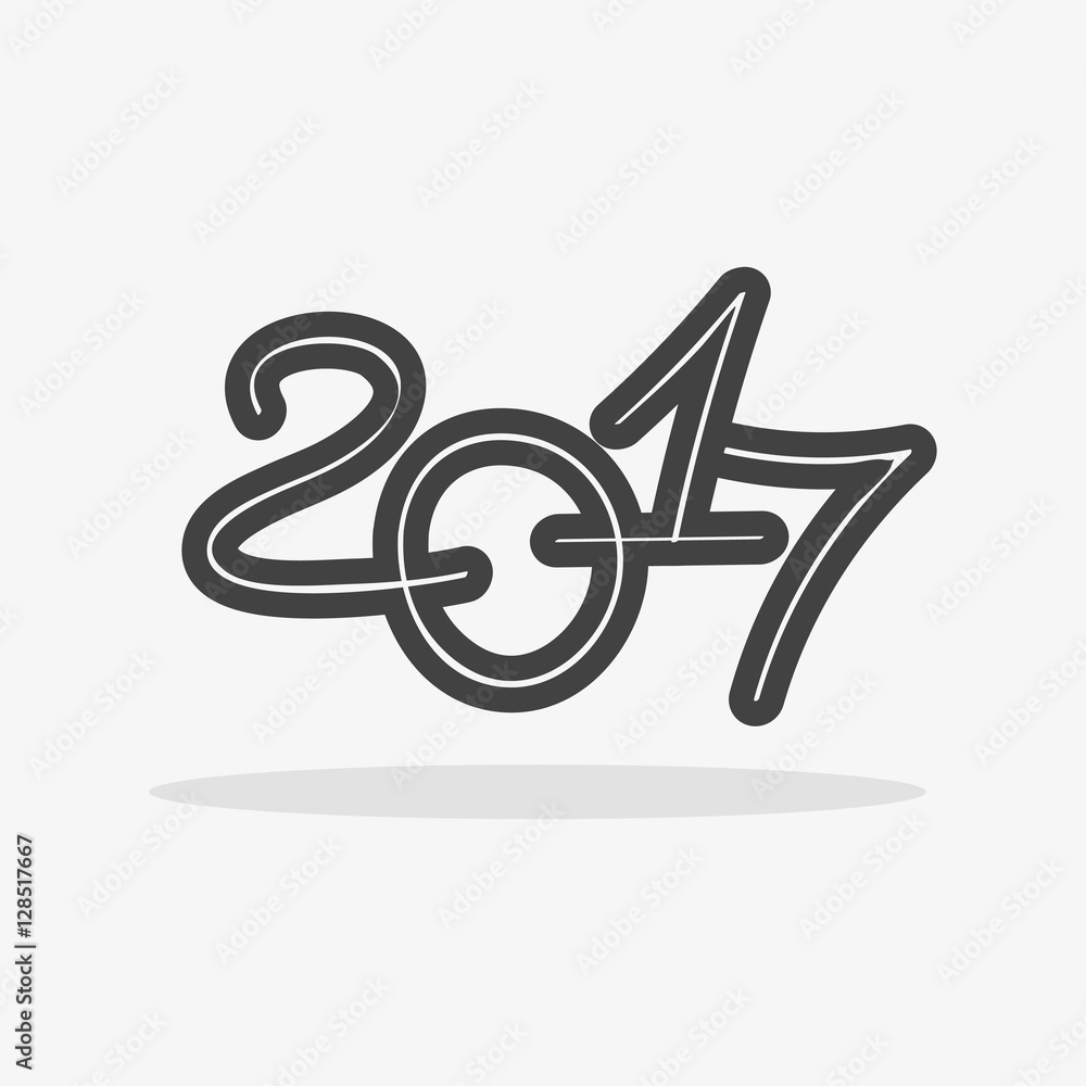 icon 2017 new year vector icon 2017 new year vector