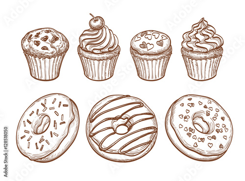  Pastry sweets collection