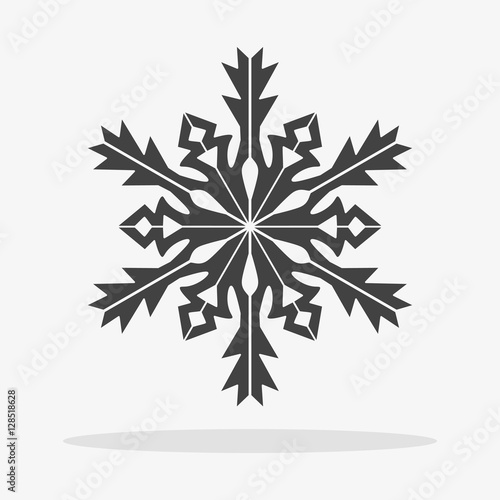 snowflake icon vector Christmas flat