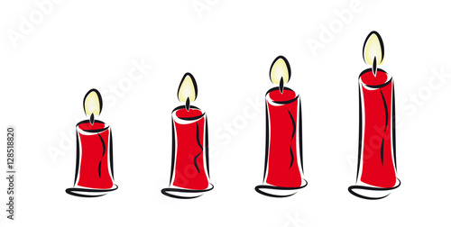 vierter advent - vier brennende kerzen