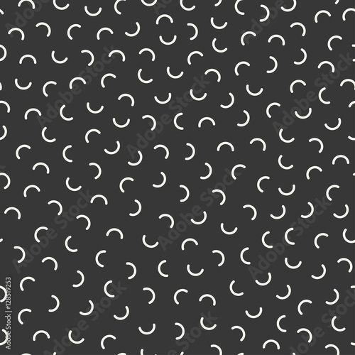 Retro memphis geometric line shapes seamless patterns. Hipster fashion 80-90s. Abstract jumble textures. Black and white. Zigzag lines. Memphis style for printing, website, fabric design, poster.