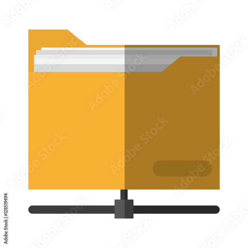 File icon. Folder document data archive and storage theme. Isolated design. Vector illustration