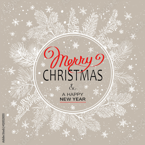 Christmas Poster - Illustration. Vector illustration of Christmas Background