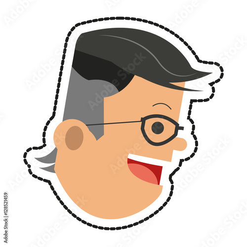 Businessman icon. Business businesspeople and businessperson theme. Isolated design. Vector illustration