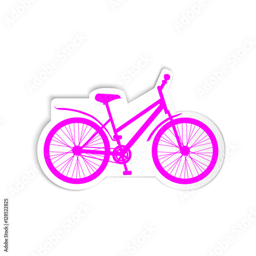 bike sticker paper application vector