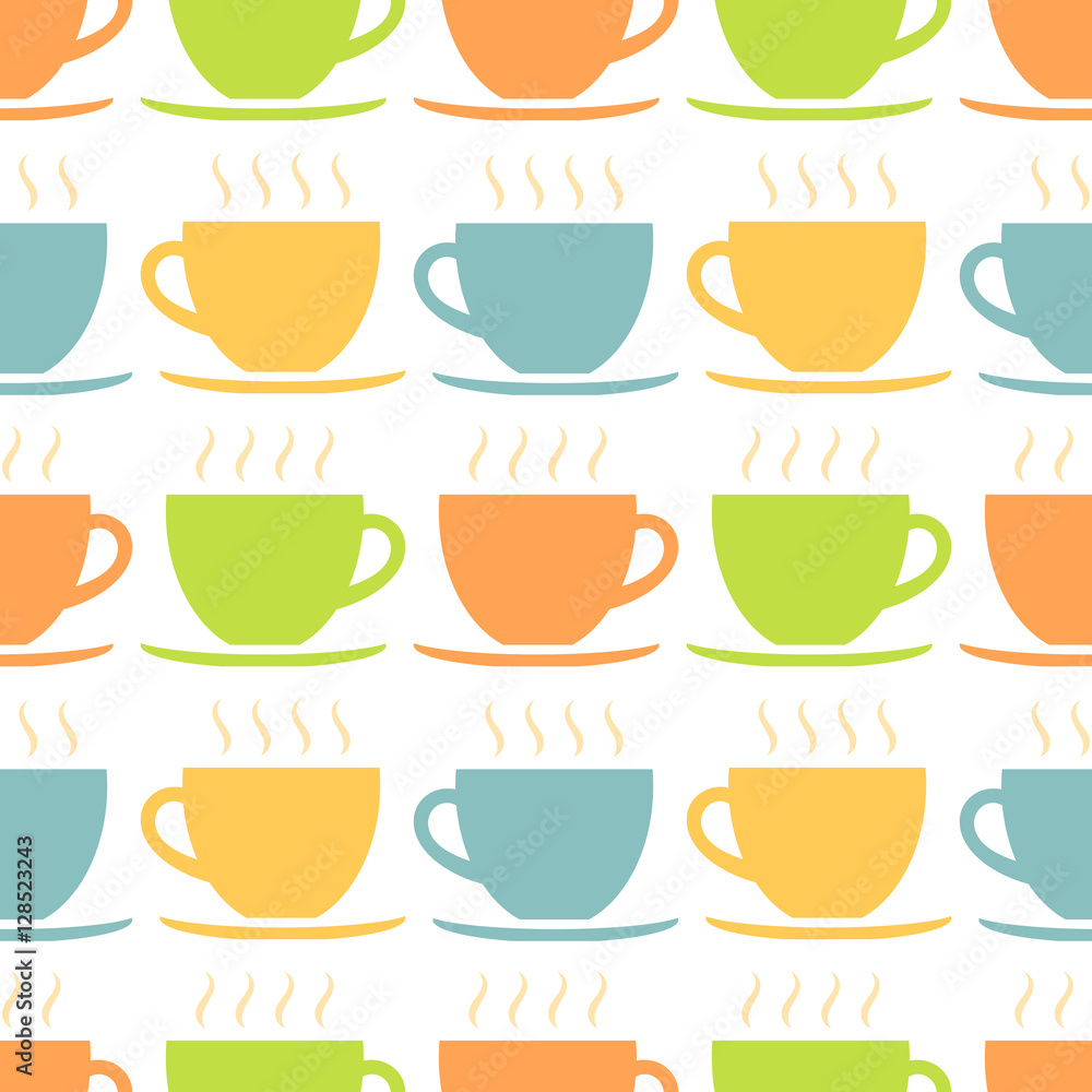 Cups seamless pattern Cups seamless pattern