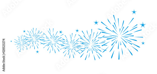 Feuerwerk Dekoration Blau