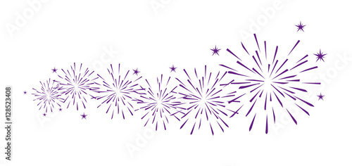 Feuerwerk Dekoration Violett