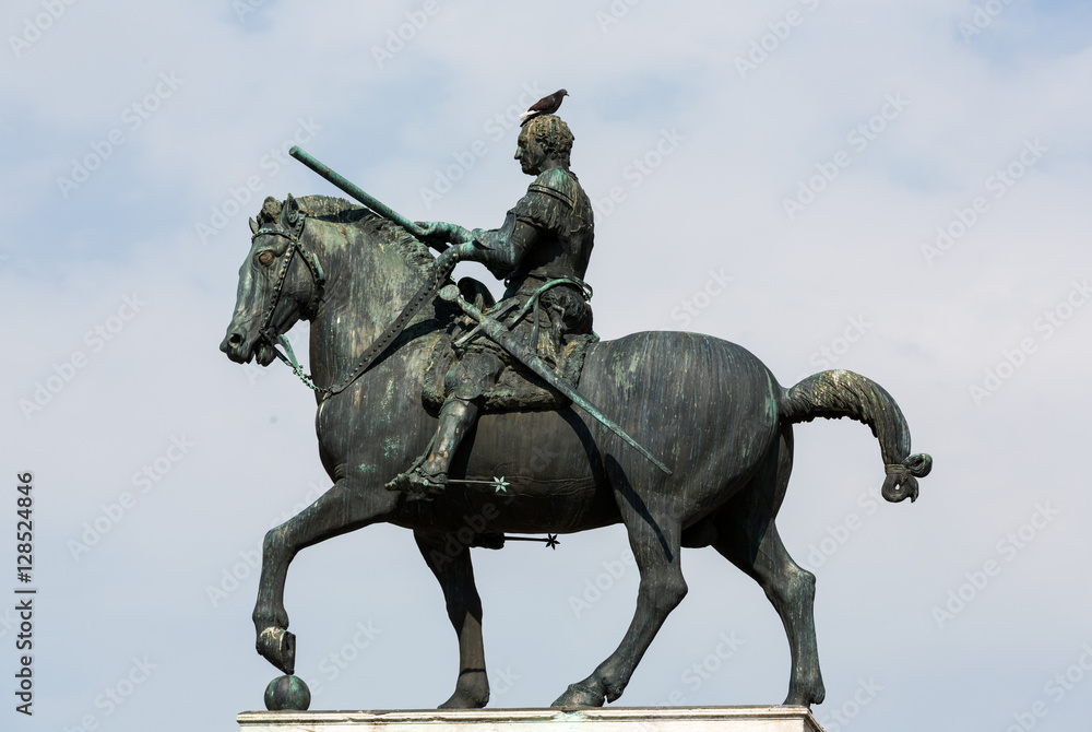 Equestrian statue of Gattamelata in Padua, Italy