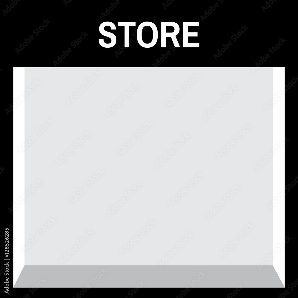 Fototapeta premium Shop front or store view vector illustration