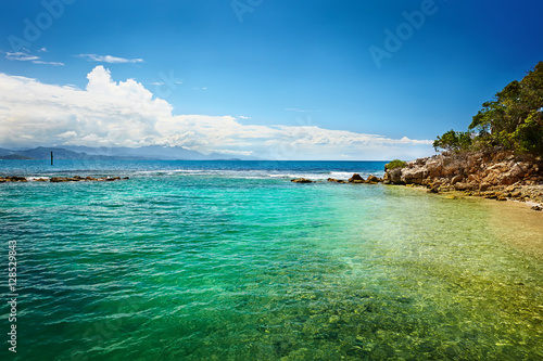Caribbean beach and tropical sea in Haiti