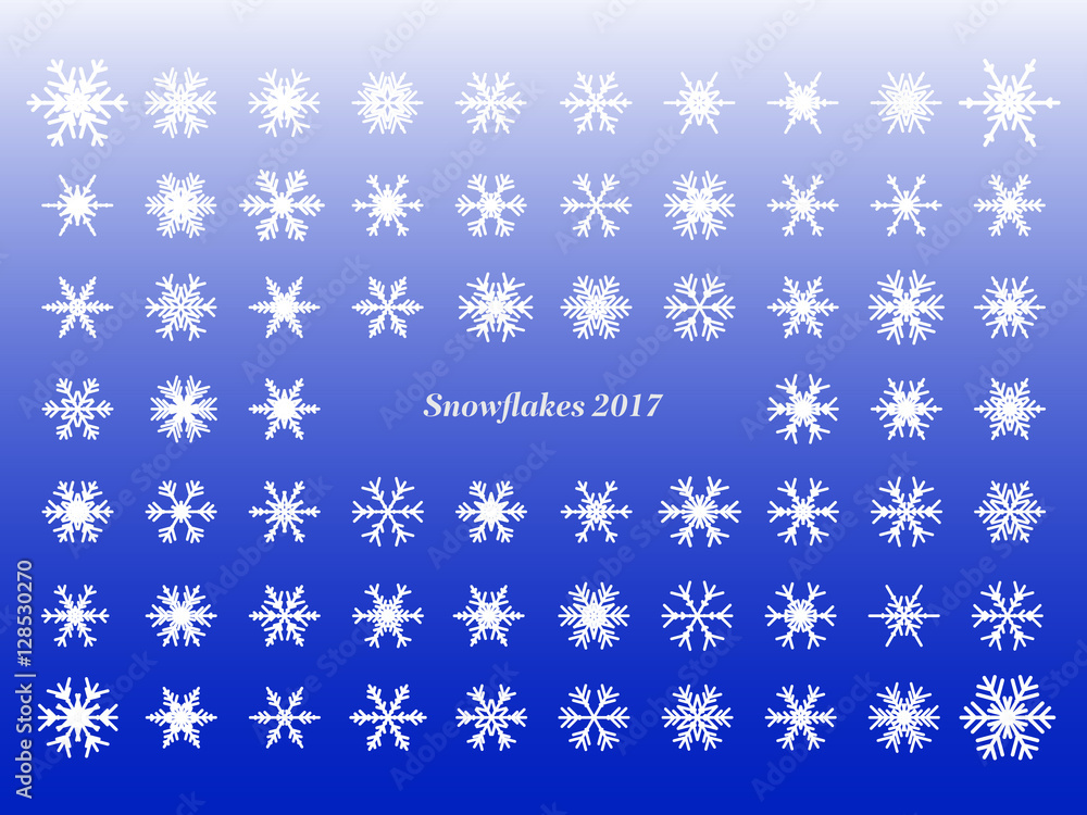Set of vector snowflakes Set of vector snowflakes