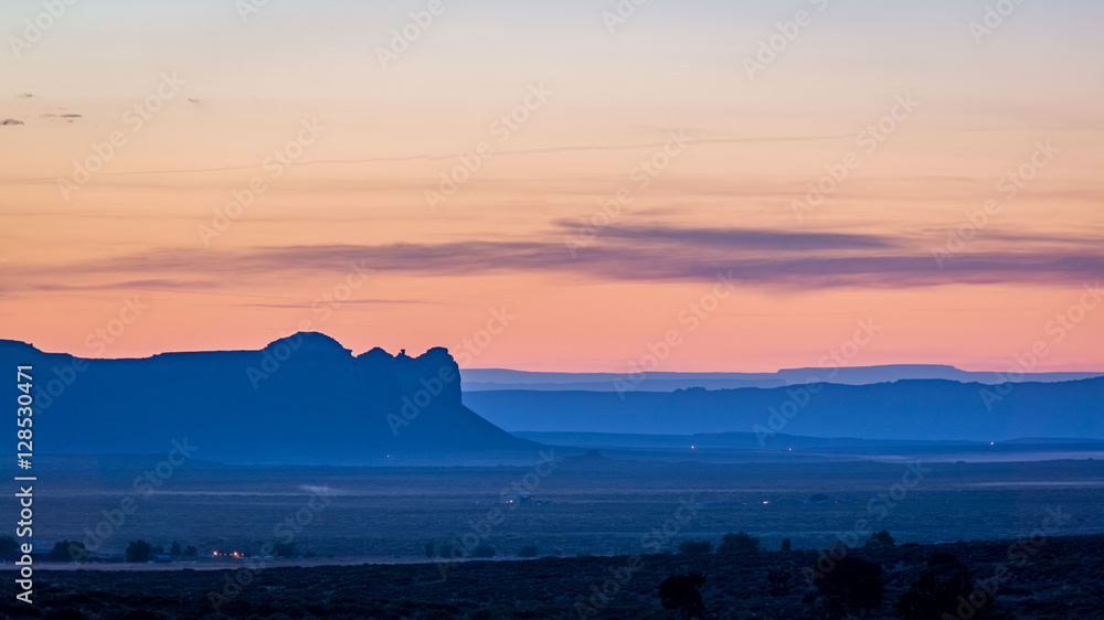 Sunset on Arizona desert, USA