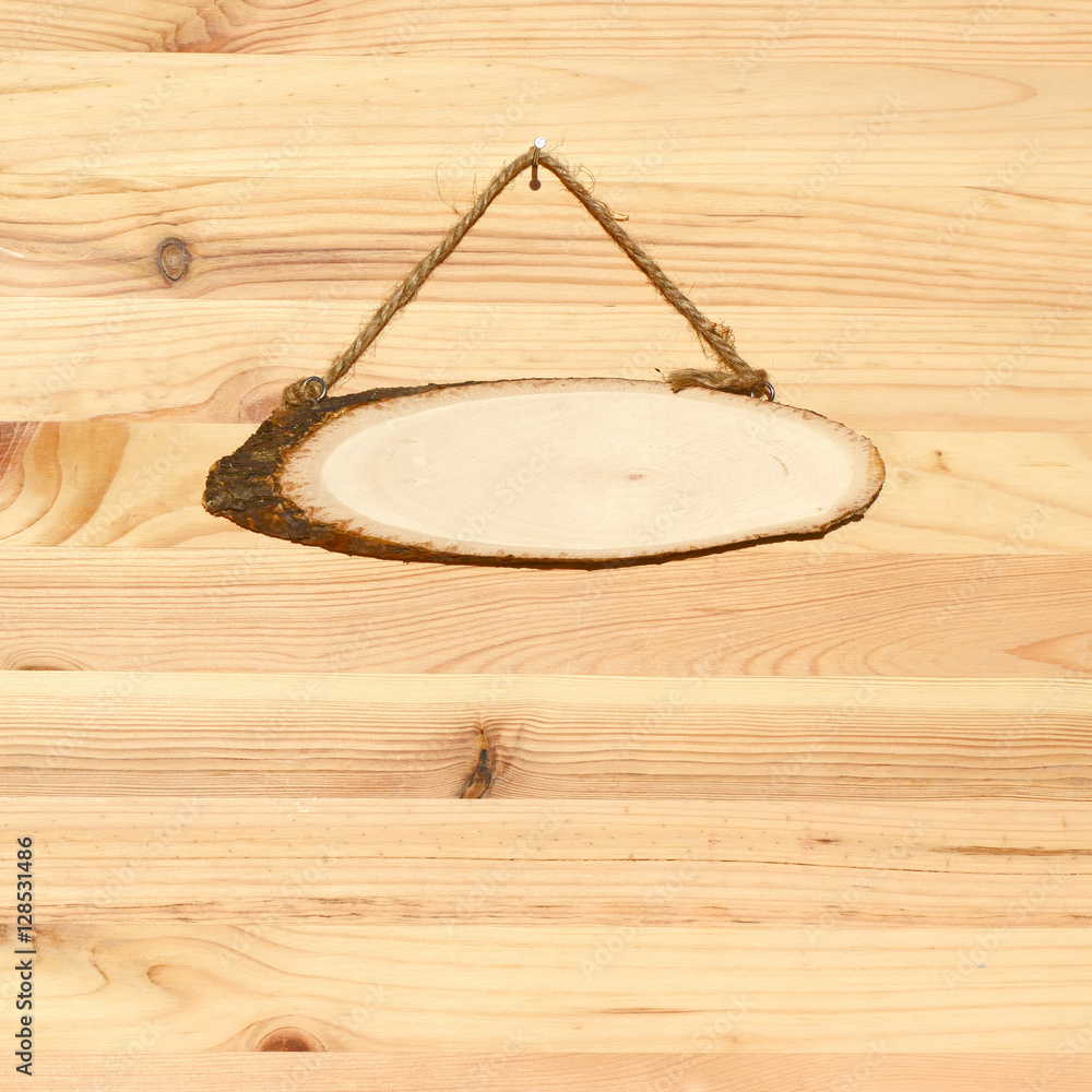 Wooden sign board blank frame on wood background Stock Photo | Adobe Stock