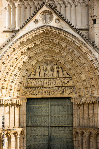 Exterior of the church of St Pierre in Poitiers  France