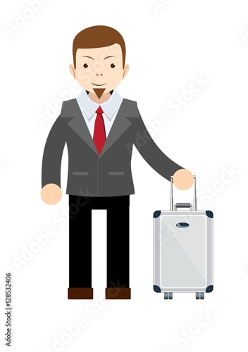 Businessman or manager with a suitcase