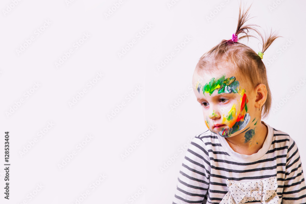 children's make-up (humorous picture) children's make-up (humorous picture)