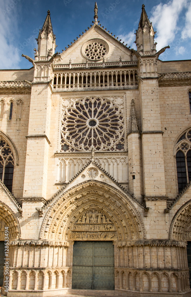 Exterior of the church of St Peter in Poitiers, France