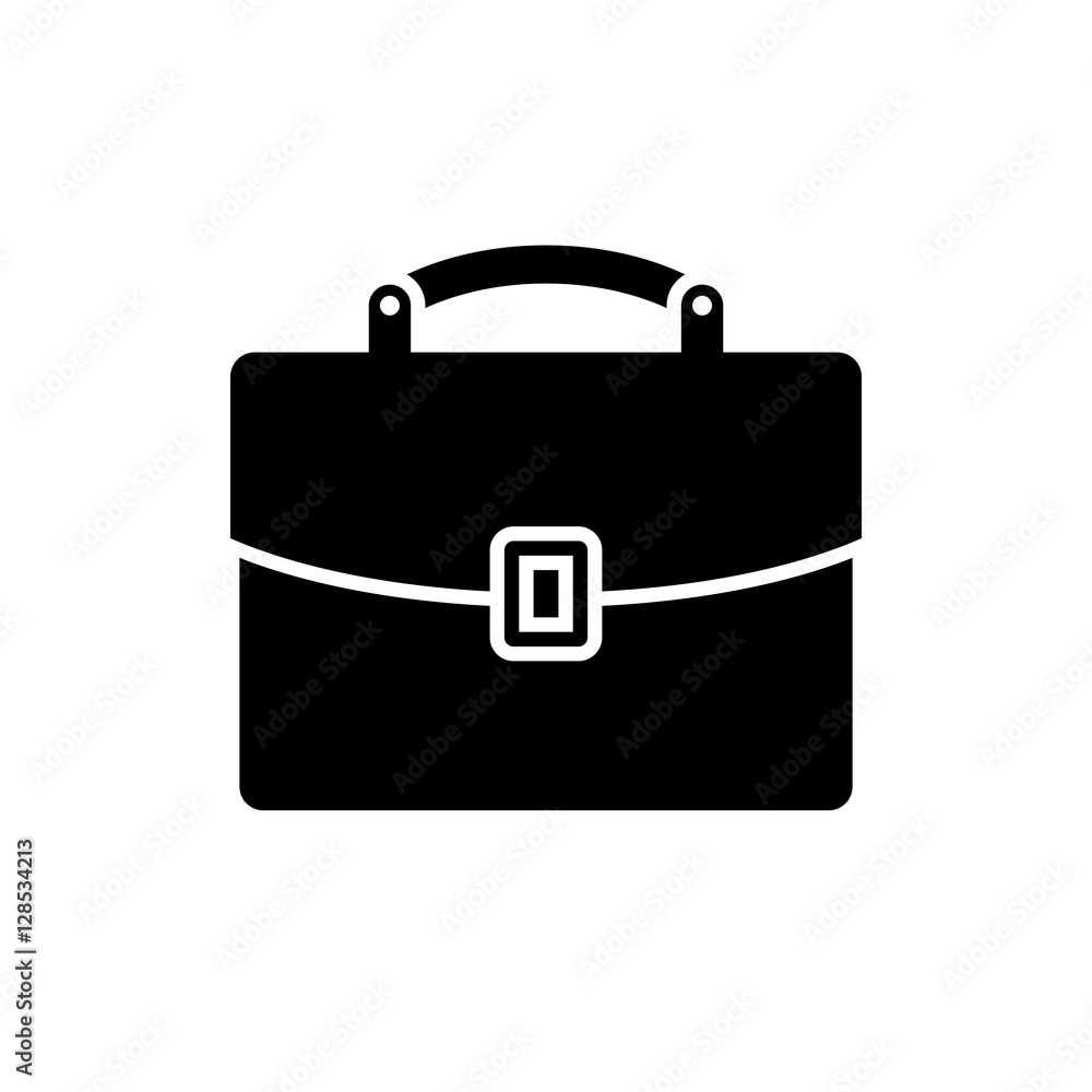 Briefcase icon. Black icon isolated on white background. Briefcase  silhouette. Simple icon. Web site page and mobile app design vector  element. vector de Stock | Adobe Stock