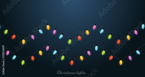 Christmas light bulbs. Xmas light strings
