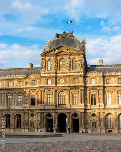 Fragment of Louvre buildings in Louvre Museum, Paris, France © umike_foto